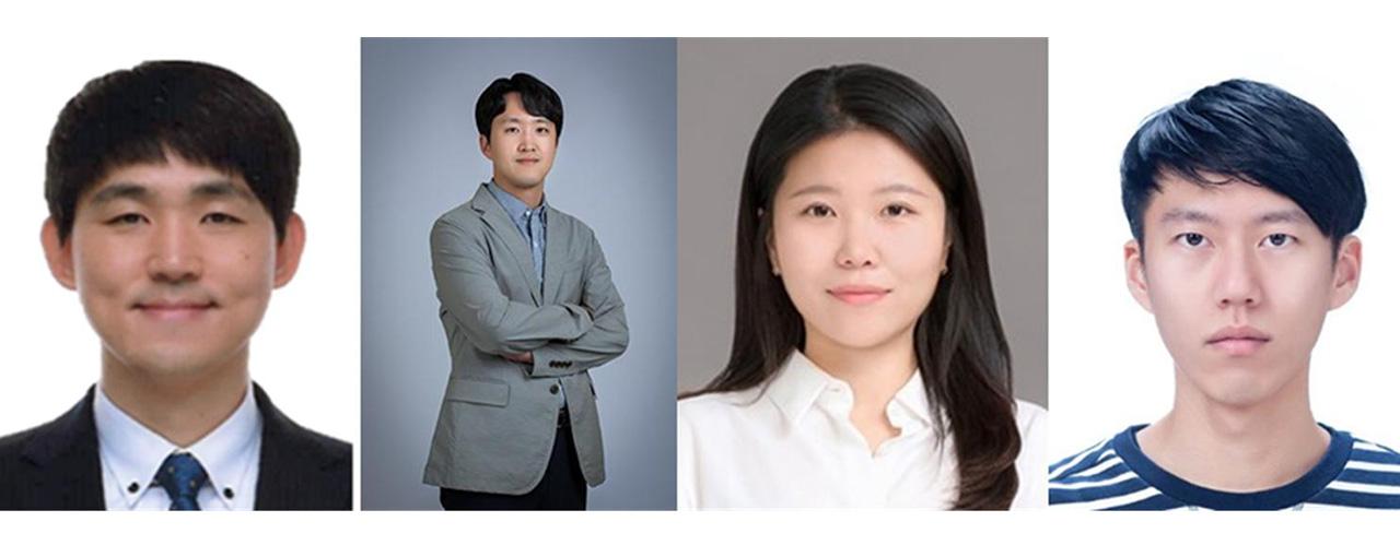 △(왼쪽부터) 고려대학교 세종캠퍼스 전자및정보공학화 황한정 교수,  컴퓨터소프트웨어학과 한창희 교수, 스마트시티 지능형 헬스케어 연구센터 이윤성 박사, 한림대학교 인공지능융합학부 최가영 교수
